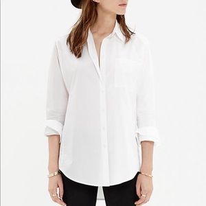 Madewell white button up shirt size medium